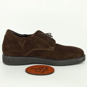 Flexa Brown Suede Lace Up Loafers Made‎ in Italy